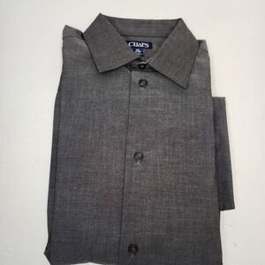 NWOT Chaps‎ Mens Size XL 18-20 Gray Long Sleeve Button Up Casual Shirt